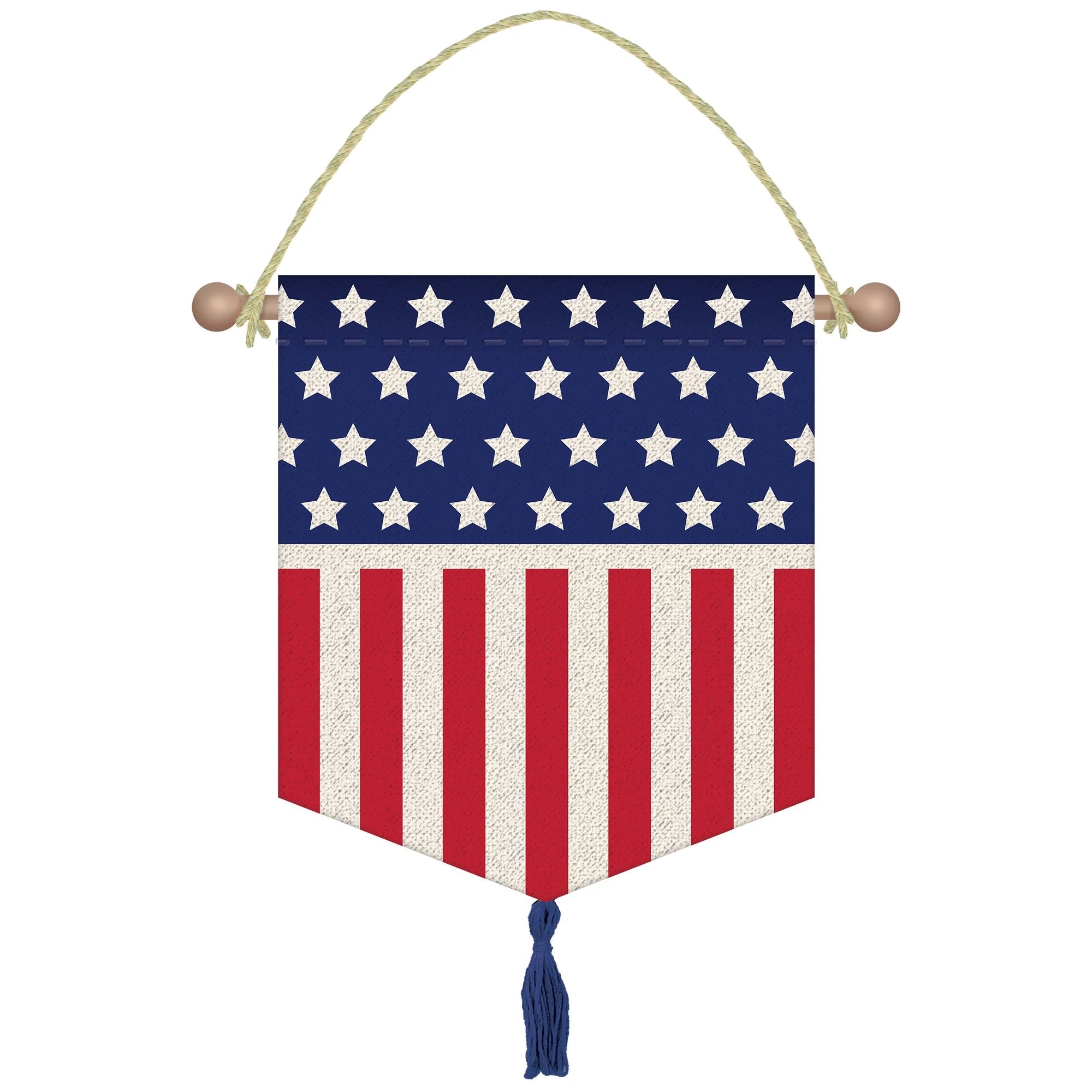 Striped N' Stars Hanging Banner | Patriotic