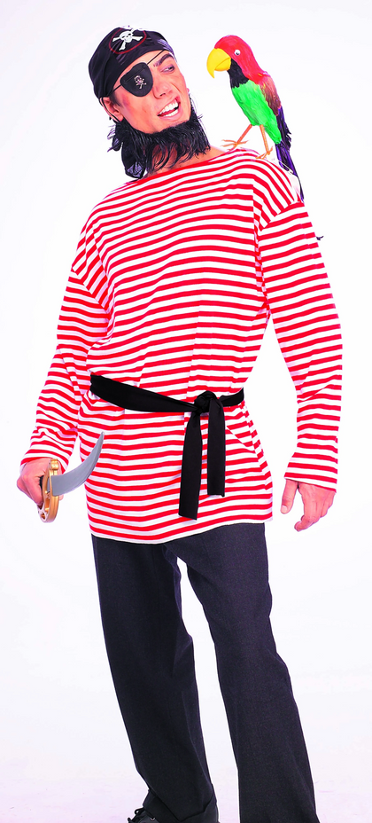 Long sleeved red and white stipes