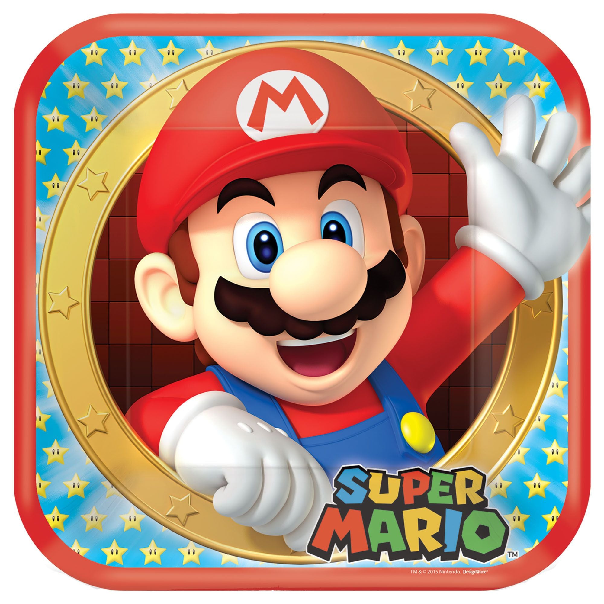 Super Mario 9in Paper Plates 8ct