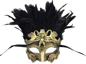 3D Swan Mask with Feathers