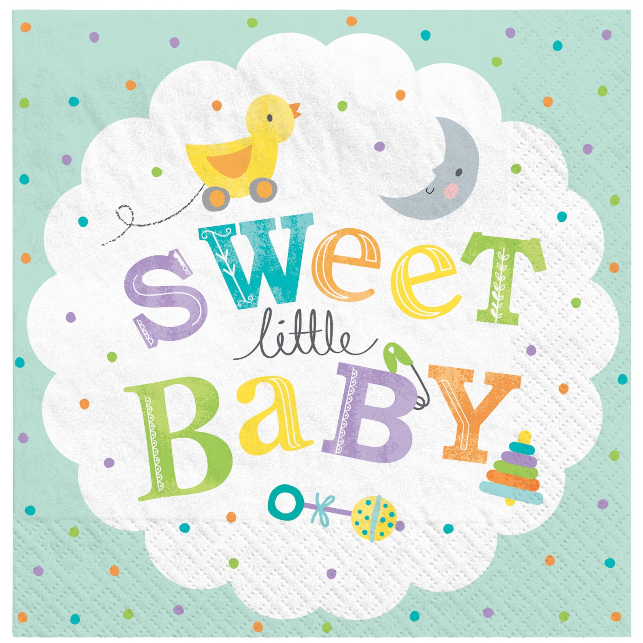 Sweet Little Baby Beverage Napkins 16ct | Baby Shower