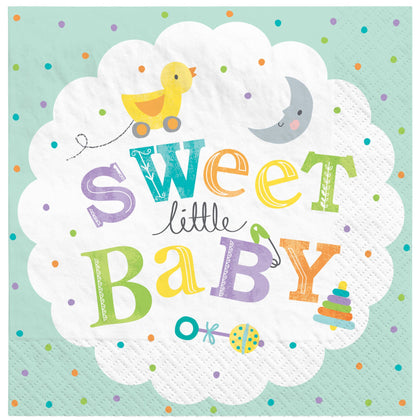 Sweet Little Baby Luncheon Napkins 16ct | Baby Shower