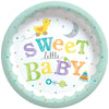 Sweet Little Baby 7in paper Plates 8ct | Baby Shower