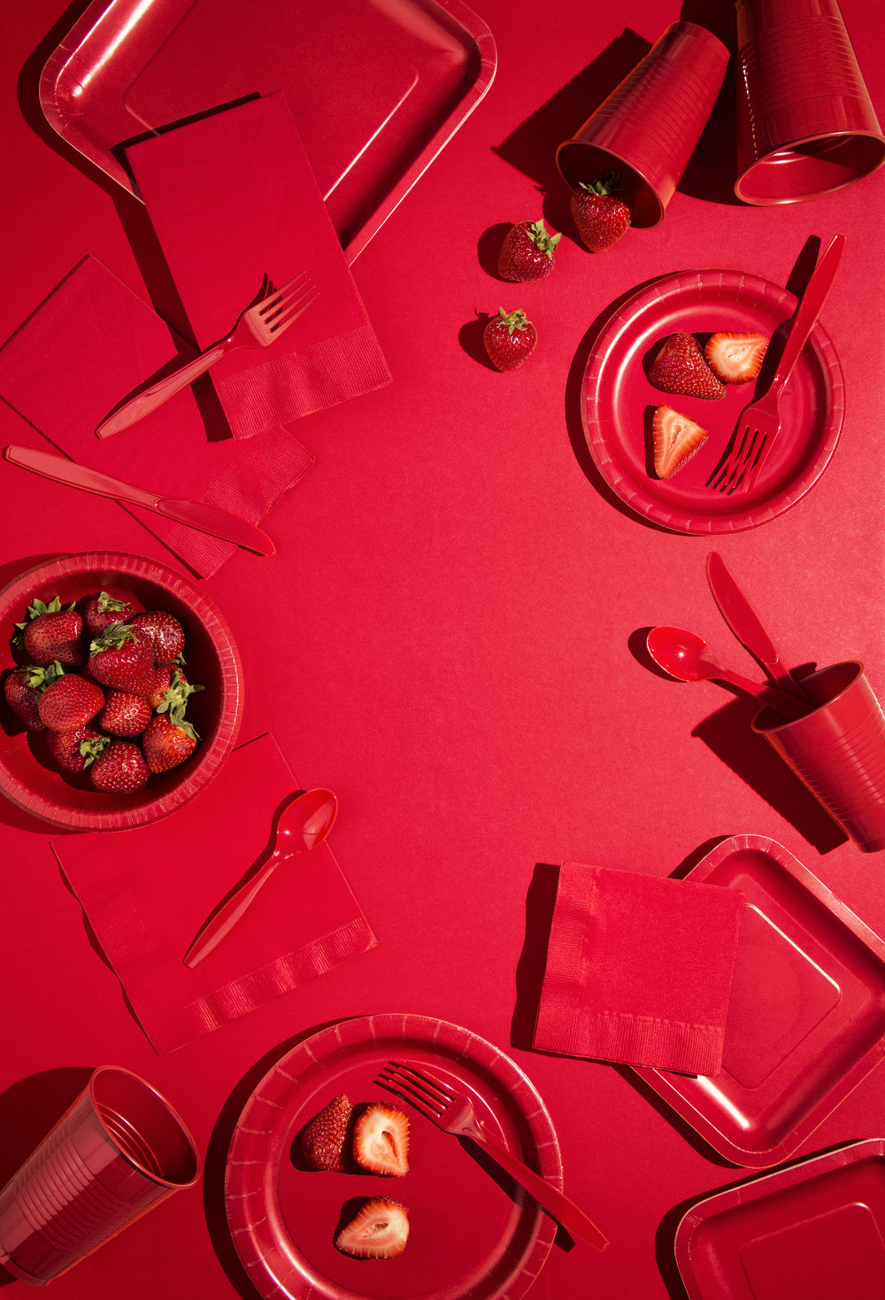 Classic Red 7in Paper Plates | Solids