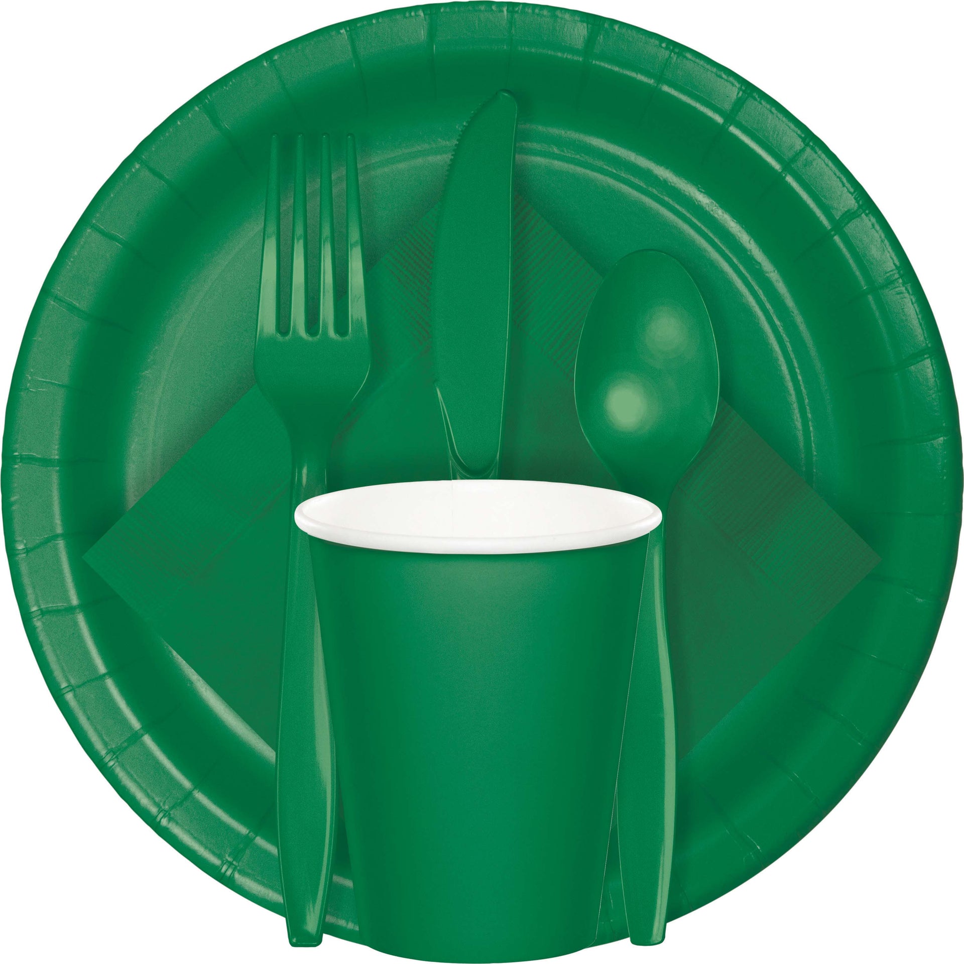 Emerald Green Plastic Forks 24ct | Solids