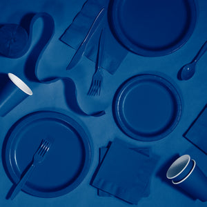Navy Blue Plastic Forks 24ct | Solids