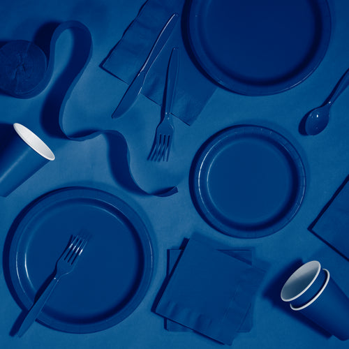 Navy Blue 7in Paper Plates 24ct  | Solids