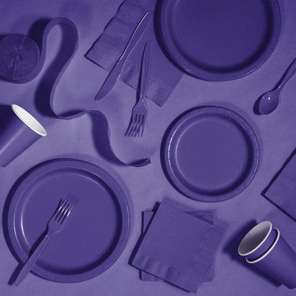 Purple Plastic Spoons 24ct | Solids