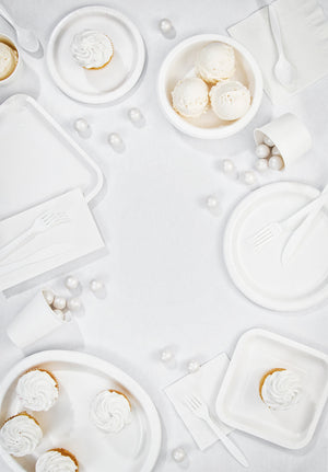 White Beverage Napkins 50ct | Solids