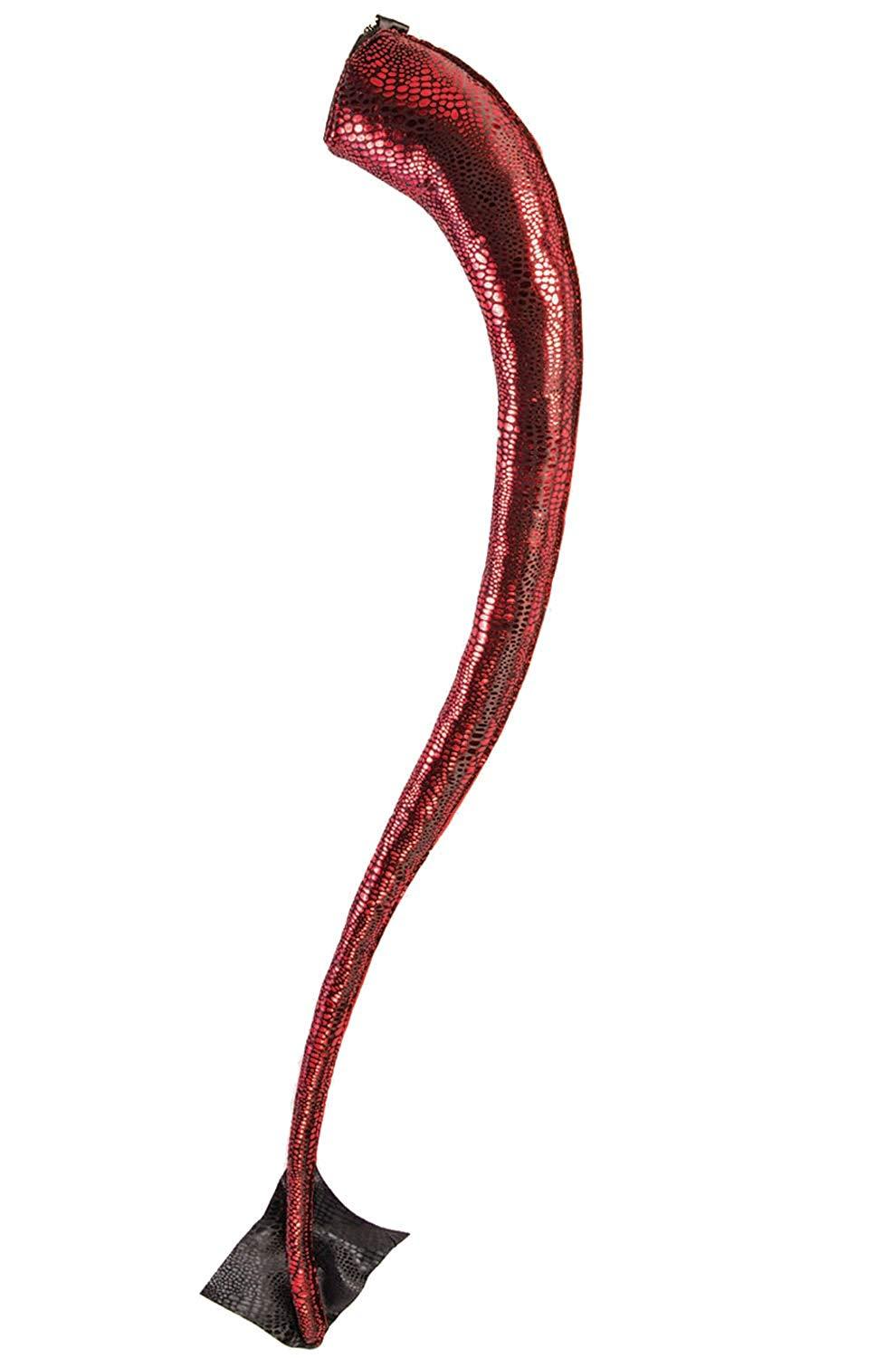 Red, pattered tail for demons and devils