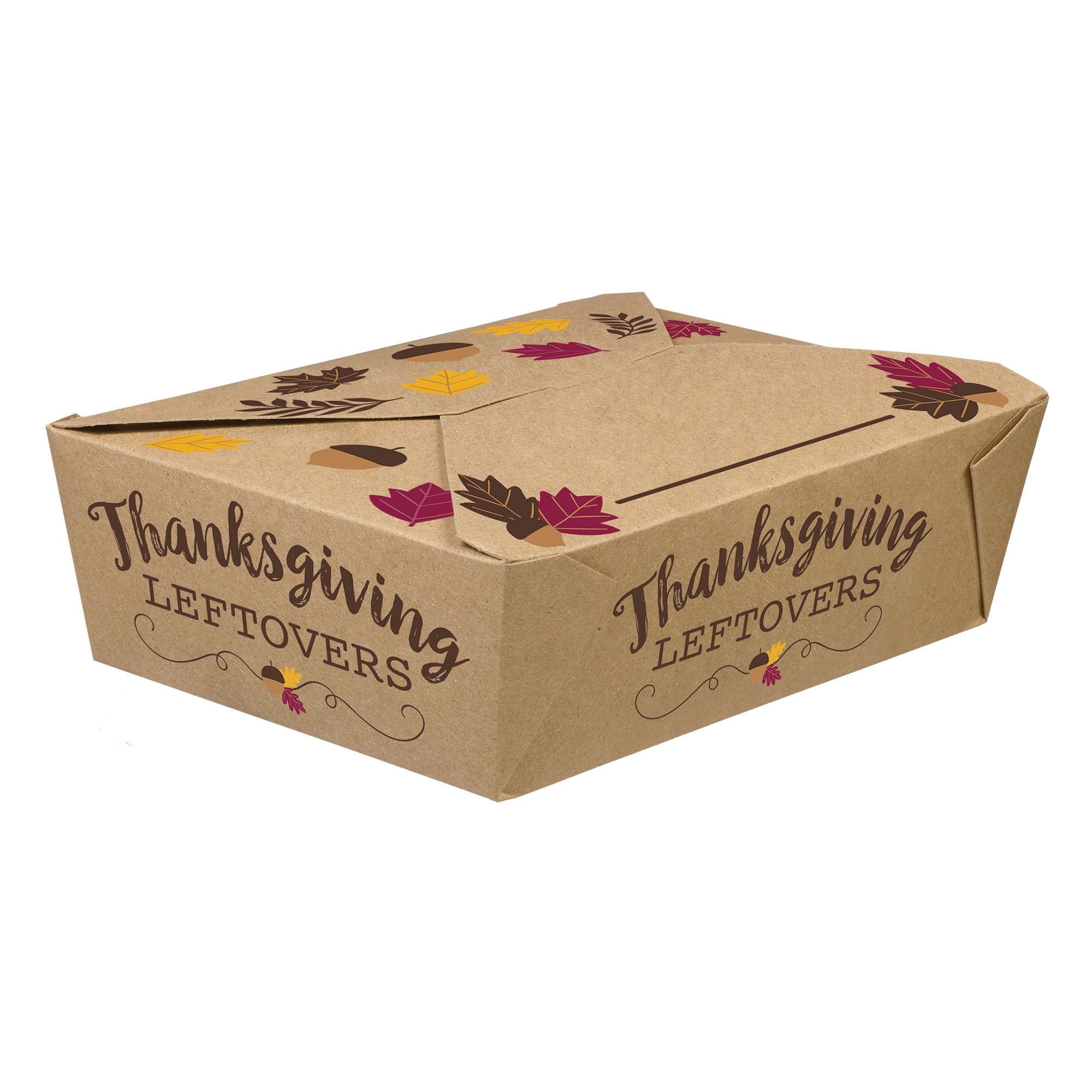 Thanksgiving Foldable To Go Paper Boxes