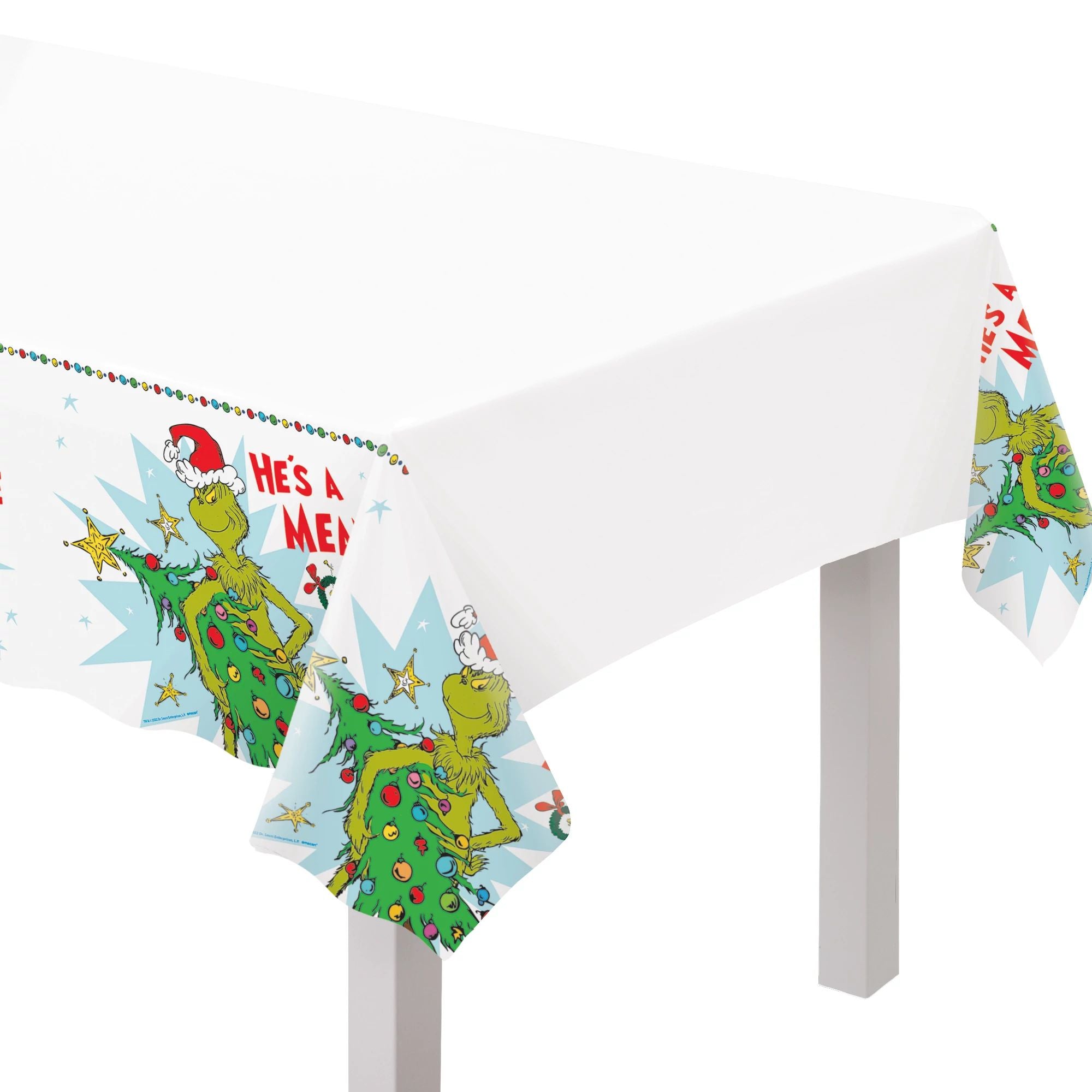 The Grinch Plastic Table Cover | Christmas