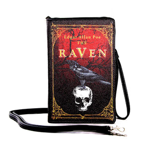 The Raven Vintage Book Clutch Bag In Vinyl  | Halloween