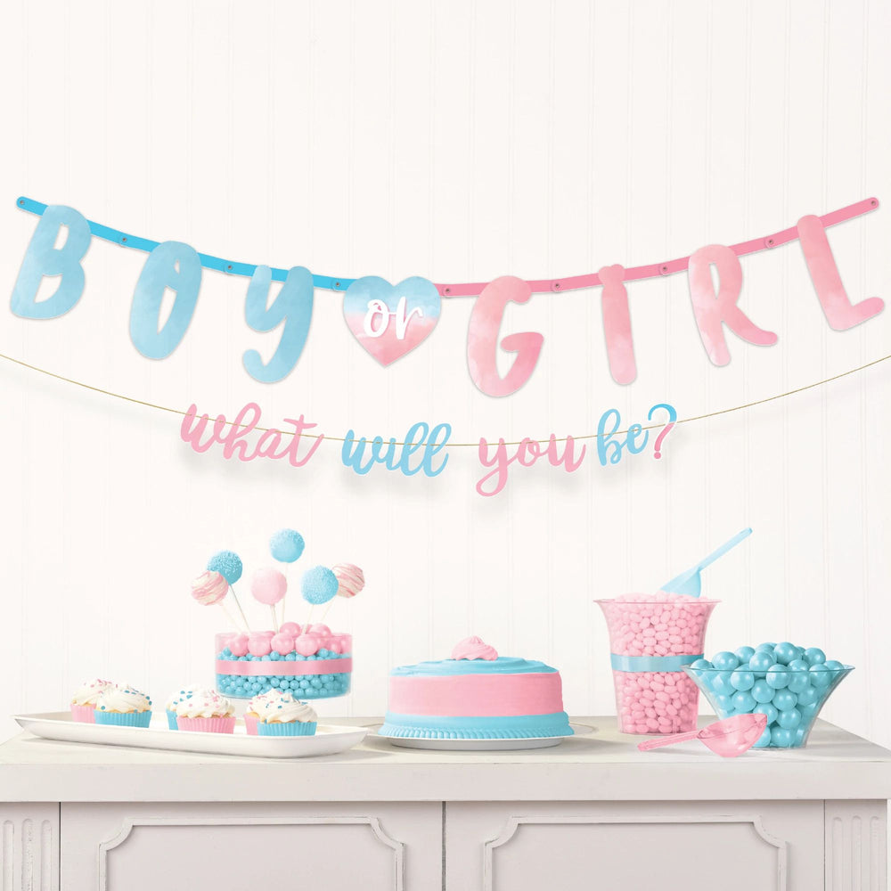 The Big Reveal Jumbo Letter Banner Kit 2 Pc