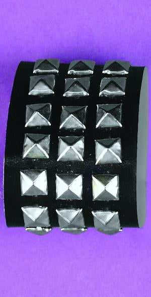 Black and silver studded wristband