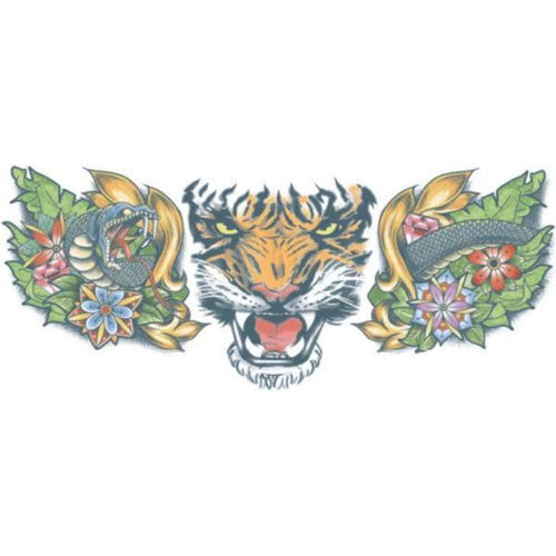 Tiger Neck Tattoos - Tinsley Transfers NT-005