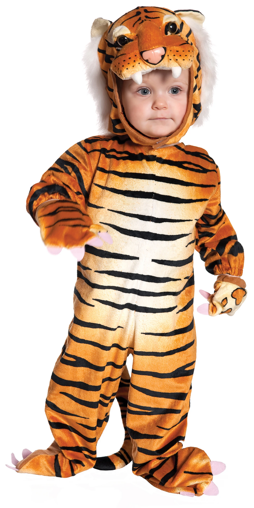 Open face tiger hood