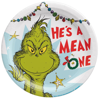 Traditional Grinch 10in Round Plates 8ct | Christmas