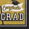 True To Your School Congrats Grad Luncheon Napkins - Gold