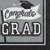 True To Your School Congrats Grad Luncheon Napkins - Silver