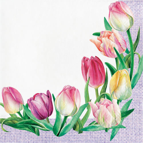 Tulip Wreath Lunch Napkins 16ct | Easter