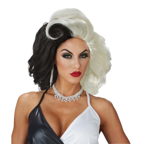 Black and White Split Wig