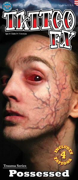 Trauma Vein Face Tattoos