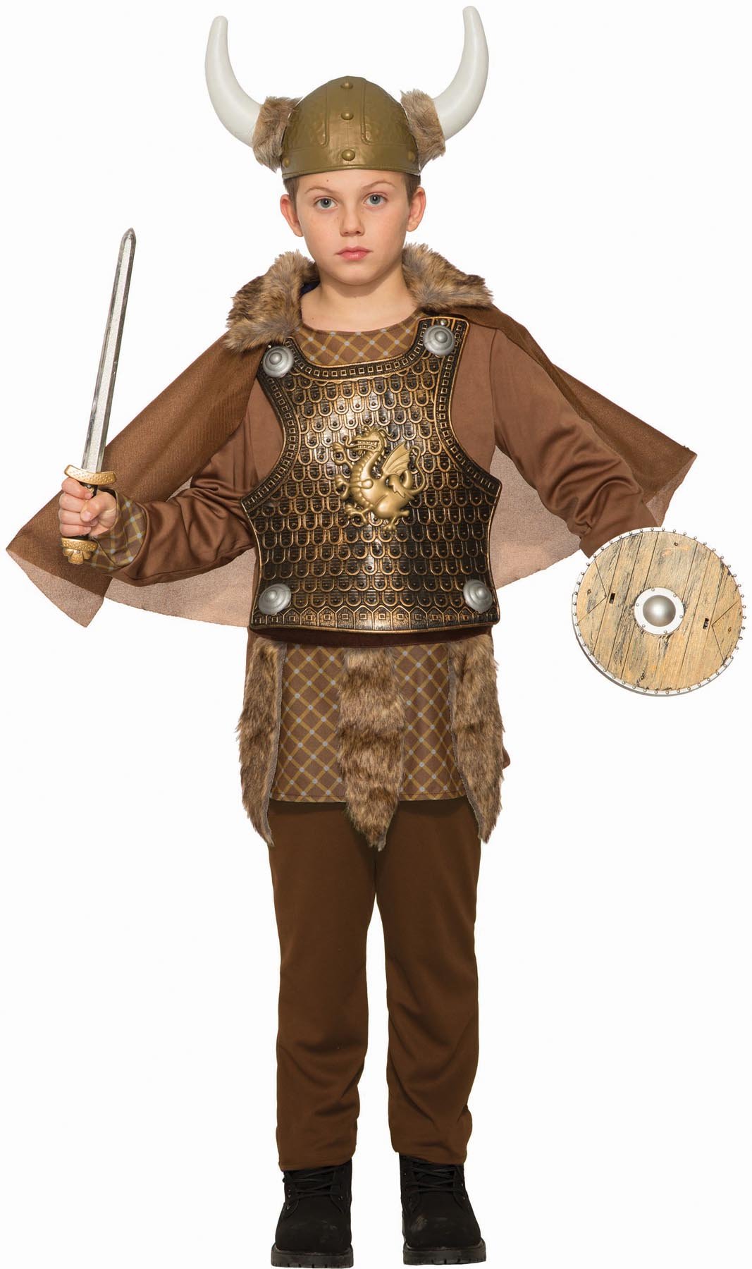 Brown cape, tunic and chest piece