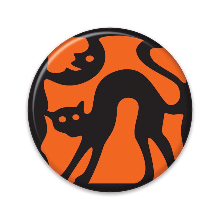 halloween cat button