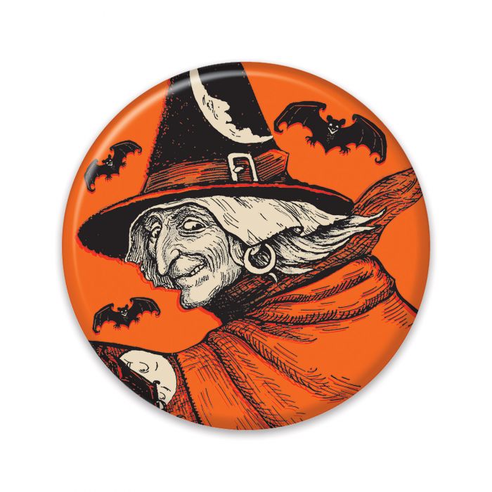 halloween witch button