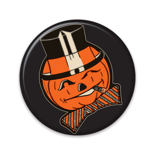 Vintage Halloween Jack-O-Lantern Button