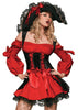 Red and Black Pirate Wench Costume