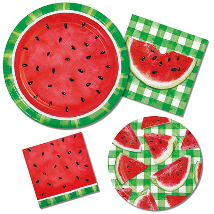 Watermelon Check 7in Plates 8ct | Summer