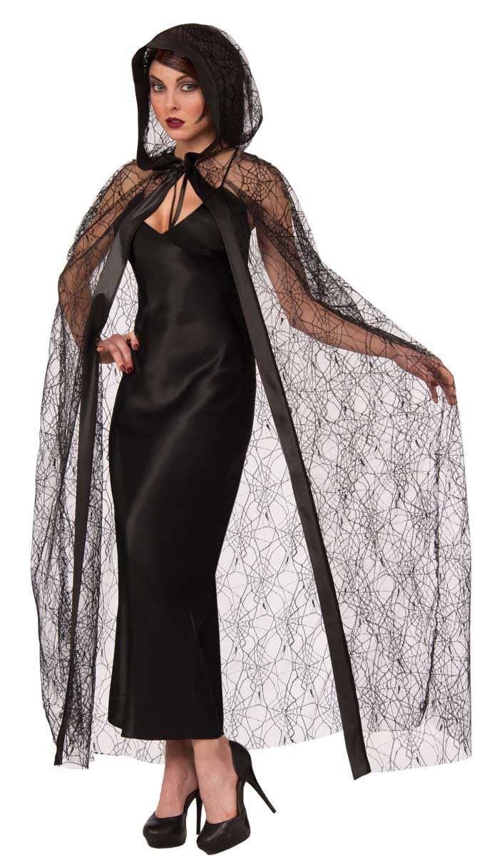 Black web lace material with solid black trim