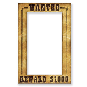 Western Wanted Photo Fun Frame