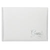 White Paper Guest Book with Silver Detail