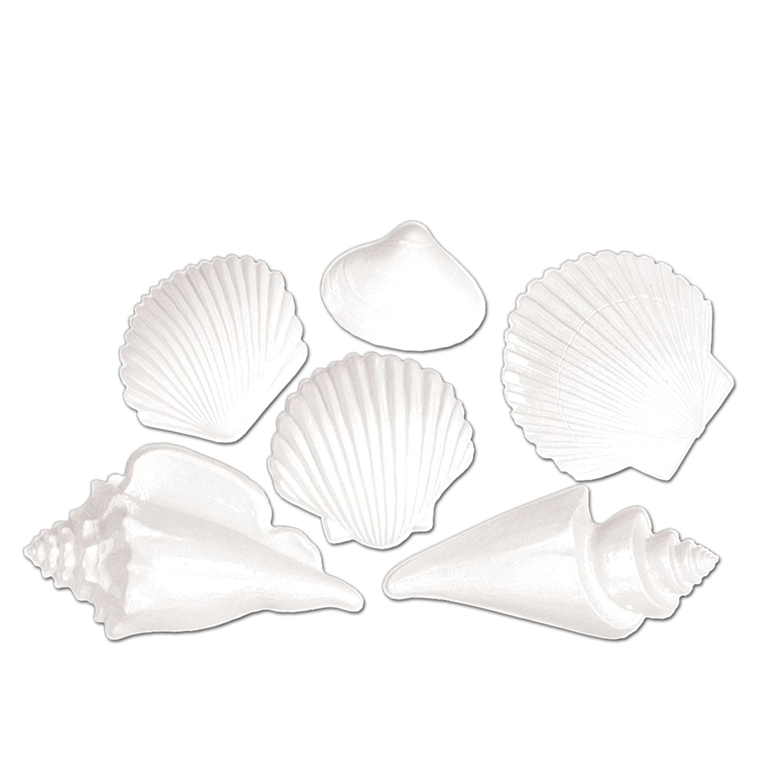 White Plastic Seashells