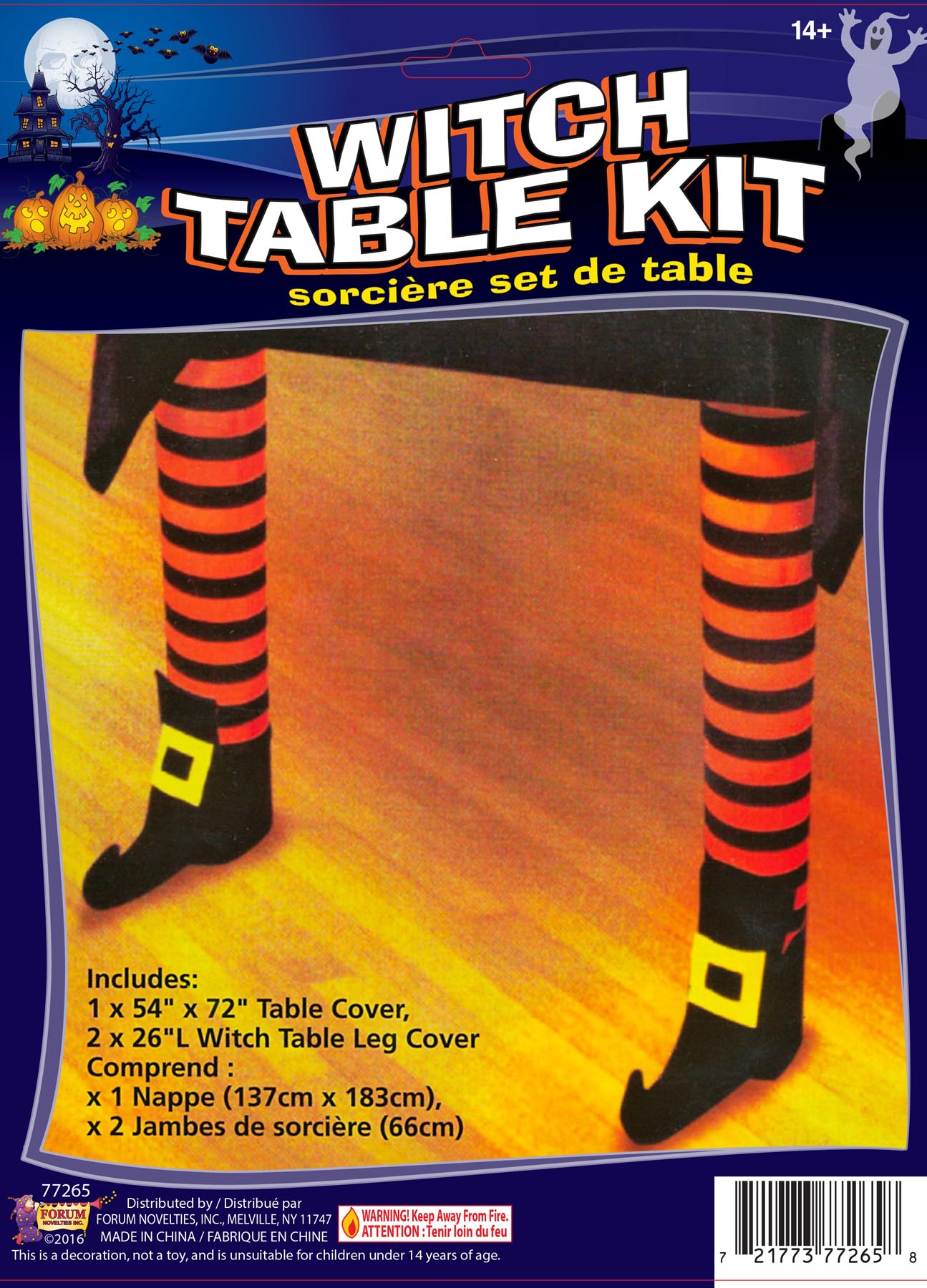 Table cover and two witch leg covers