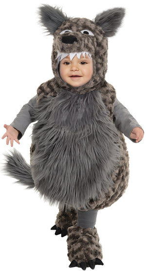 Furry wolf tunic, hood and shoe covers