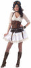 Corset with light colored blouse and skirt