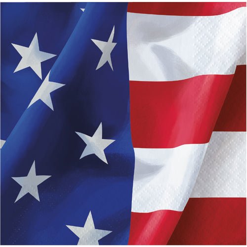 Flying Flag Paper Beverage Napkins 16ct  | Patriotic