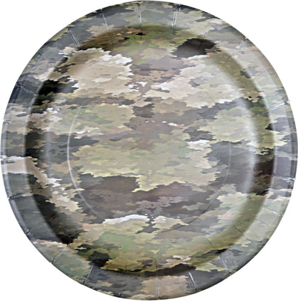 American Heroes Camo 7in Plate 8ct | Army