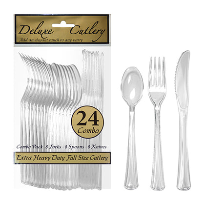Combo Cutlery Extra Heavy Duty | Clear 24 Ct.
