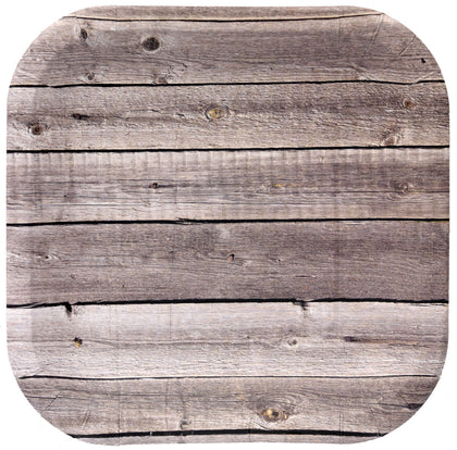9in Barn wood Paper Plates 8ct | Farm