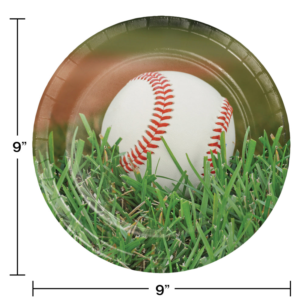 Baseball 9in Plates 8ct | Sports