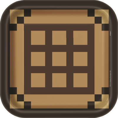 Minecraft Square 9in Dinner Plates 8ct | Kid's Birthday