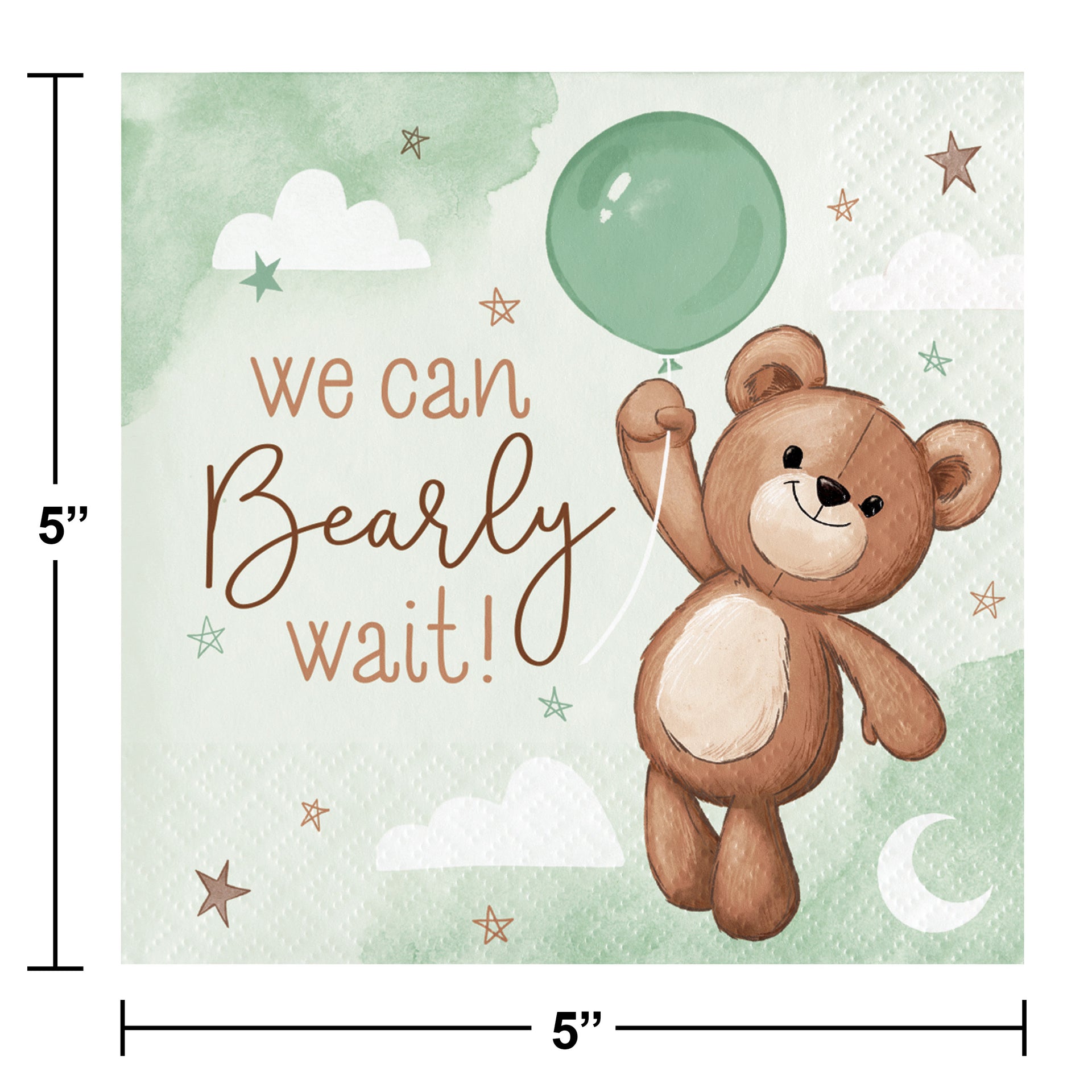 Teddy Bear Beverage Napkins 16ct | Baby Shower