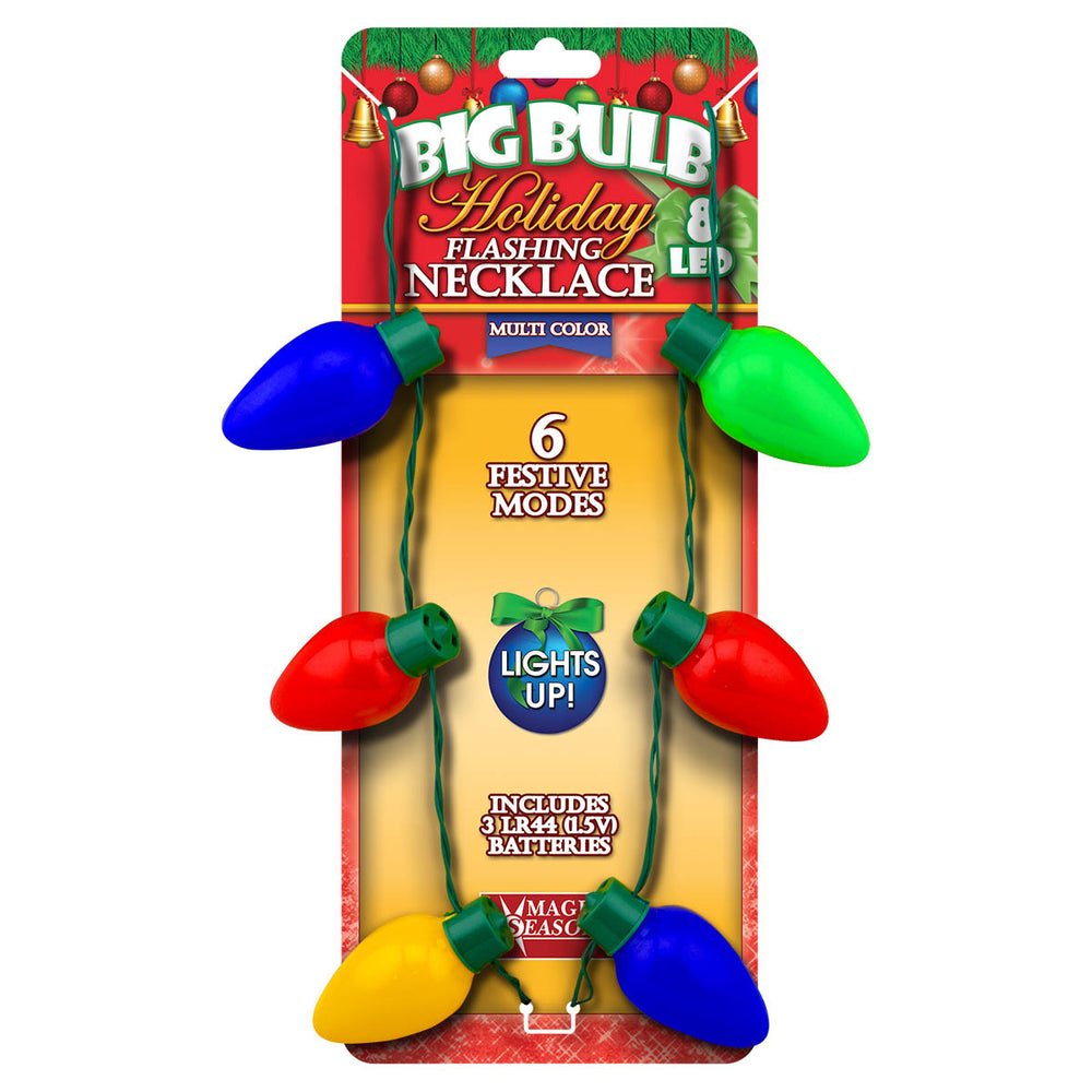 big bulb Christmas light necklace flashing