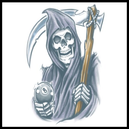 biker tattoo reaper
