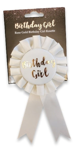 Rose Gold Birthday Girl Rosette